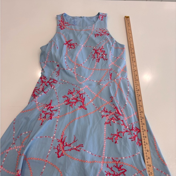 J. McLaughlin Turnberry Blue and Pink Sleeveless Athletic Dress/Skort Size 12 - Picture 4 of 6